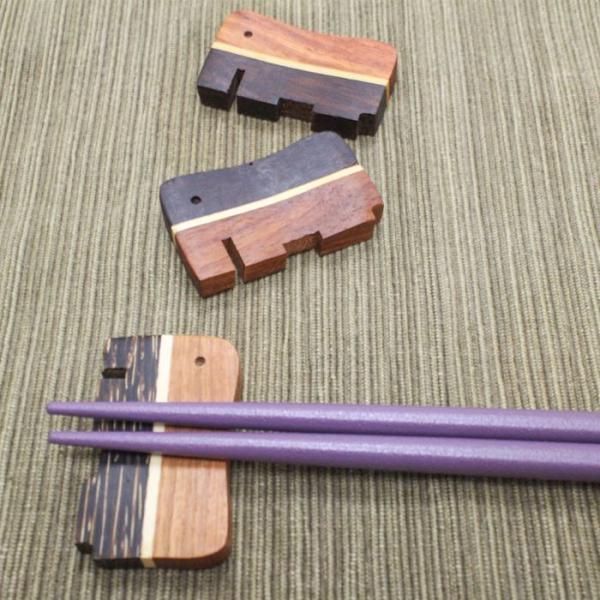 箸枕 カトラリーレスト チョップスティックレスト ぞうさん箸置き ウッド 天然 象
