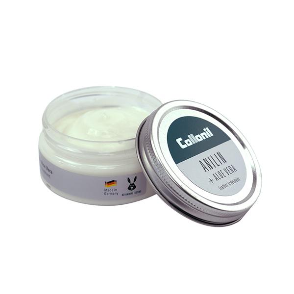 【成分】■植物油・アロエヴェラ・油脂【仕様】■容量：50ml【対象】■スムースレザーの靴、バッグ、小物等 ※湿った皮革は乾かせてから使用して下さい。※一部特殊素材にシミ、色落ちの出る場合がありますので目立たない箇所で試して下さい。【特徴】浸...