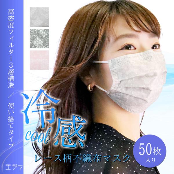 不織布 レース マスク 冷感 レースマスク 50枚 大人用 夏 夏用 涼しい ホワイト チャコール ピンク 白 おしゃれ 大人 かわいい プリーツ 立体 3層 使い捨て 00 Dejapan Bid And Buy Japan With 0 Commission