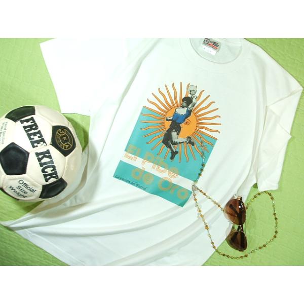 神の手マラドーナＴシャツ【土日も発送・送料無料】フットボールＴシャツ 1986メキシコW杯 神の手ゴール ディエゴマラドーナTシャツ サッカー【ラッピング無料】