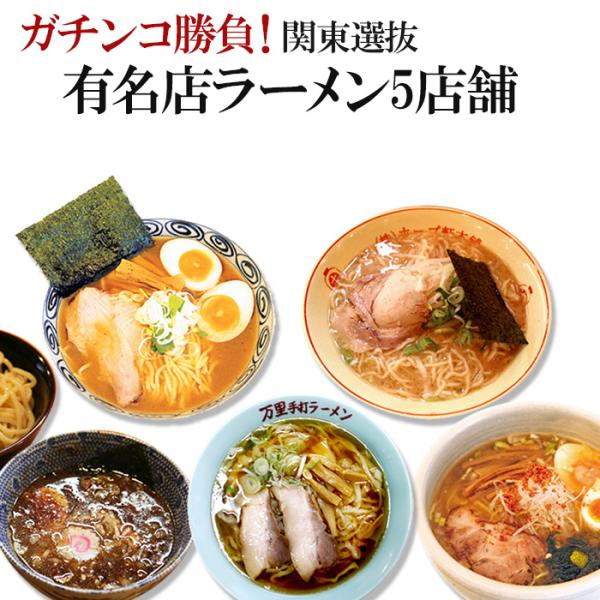 ガチンコ勝負！関東選抜　有名店ラーメン　5店舗（各1箱2食入）計10食入関東で大人気の行列ができるラーメン屋5店舗の味を自宅で！各店舗ごとの並々ならぬこだわりをぜひご自宅でお楽しみください！■セット内容：〇佐野ラーメン万里〇東京ラーメンホー...