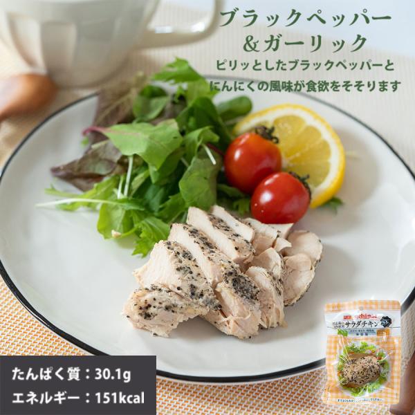 無添加 サラダチキン ブラックペッバー＆ガーリック 100gX6袋 高たんぱく 常温保存