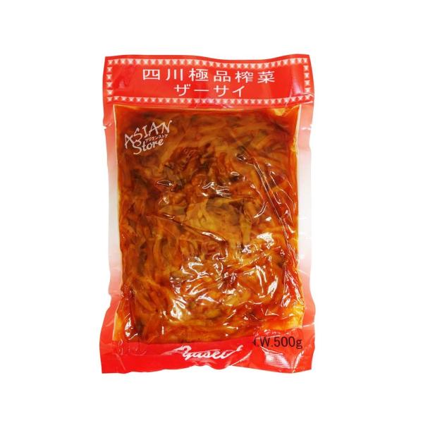 【商品名】四川極品ザーサイ　ストリップ/四川極品搾菜絲【原材料】ザーサイ、食塩、唐辛子【内容量】500ｇ【原産国】中国【賞味期限】商品画像記載の賞味期限と現物は異なる場合がございます ※予告なくパッケージデザインが変更される場合があります。