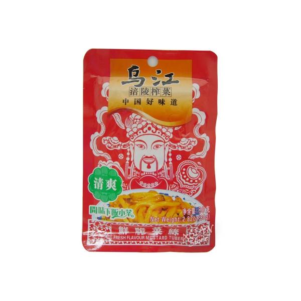 【商品名】重慶烏江ザーサイストリップ80g/重慶烏江鮮脆菜糸80g【原材料】ザーサイ、食塩、白砂糖、赤唐辛子、菜種油、L-グルタミン酸ナトリウム、5’リボヌクレオチドナトリウム、スクラロース、クエン酸、クエン酸三ナトリウム、香辛料【内容量】...