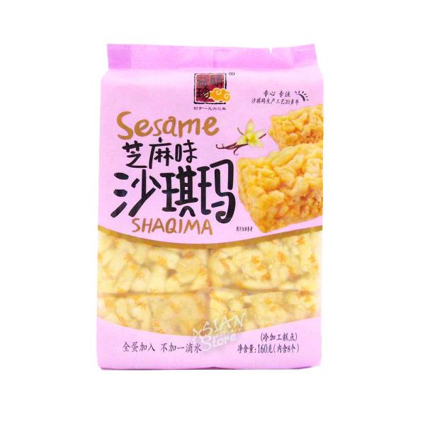 【常温便】中華菓子白ゴマ入りサーチーマー／精益珍芝麻味沙其馬160ｇ【6920902966027】【異なる配送便の商品の同時購入不可】