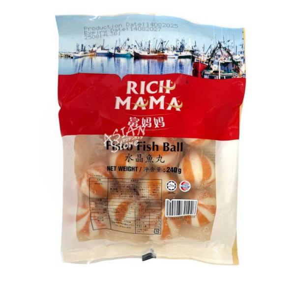 【冷凍便】RichMama 魚団子 魚卵入り団子／富媽媽 水晶魚丸 水晶魚蛋 240g【9555123701026】【異なる配送便の商品の同時購入不可】
