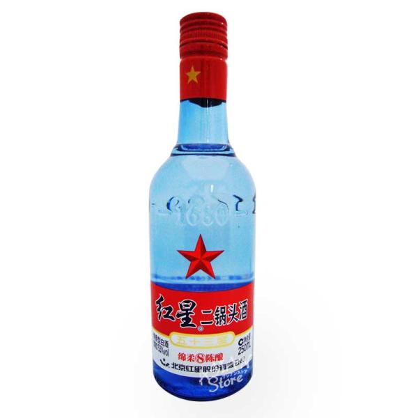 常温便】【白酒】紅星二鍋頭棉柔8純粮250ml/53度【6906785015038