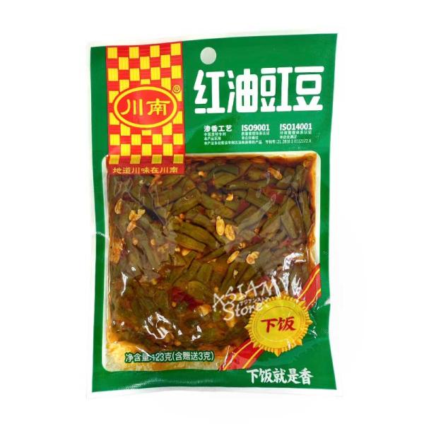 【商品名】川南ササゲの味付け/川南紅油江豆【原材料】ササゲ、菜種油、金針菜、食塩、唐辛子、酒、酵母エキス、砂糖、香辛料、調味料（アミノ酸等）【内容量】123ｇ【原産国】中国【賞味期限】商品画像記載の賞味期限と現物は異なる場合がございます。※...