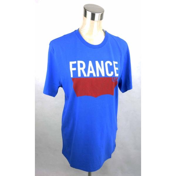 リーバイス Levi's Tシャツ FRANCE ブルー 青 Mサイズ