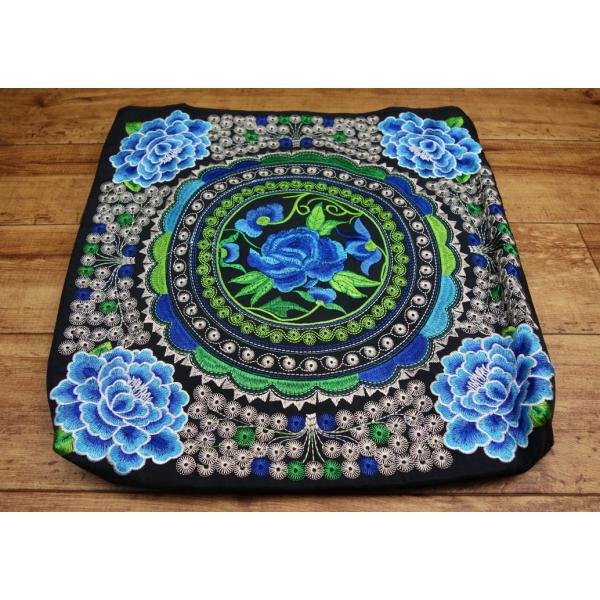 新品 アジアン トートバッグ 花 青 フィリピン 輸入品 Type2