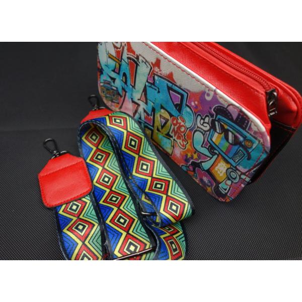新品 アジアン アート ショルダーバッグ 赤 フィリピン 輸入品
