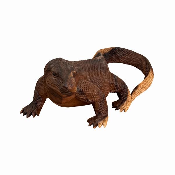 コモドドラゴンの木彫り 40cm コモドオオトカゲの置物 コモドドラゴン