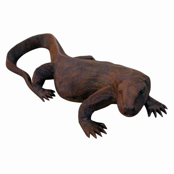 コモドドラゴンの木彫り 50cm コモドオオトカゲの置物 爬虫類の コモドドラゴンの木彫り 50cm コモドオオトカゲの置物 爬虫類の