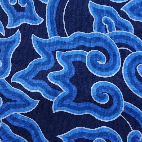 バティックロール １ｍ メガムンドウン雲柄 ネイビー ブルー メール便ok マルチファブリック カットクロス アジアンティーク Asiantique 通販 Yahoo ショッピング