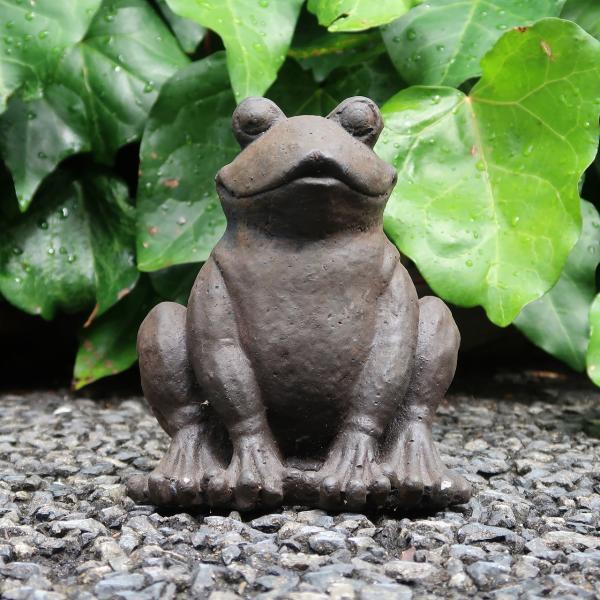 カエルの石像 コンクリート Sサイズ 13cm アンティーク調 カエル カエルの石像 コンクリート Sサイズ 13cm アンティーク調 カエル