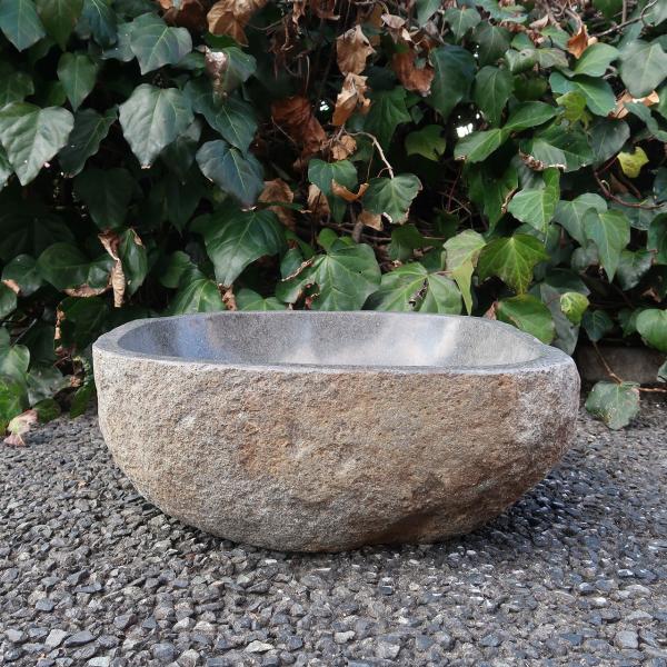 天然石 水鉢 円筒形 ベージュ(引き取り限定) asiantique_250918