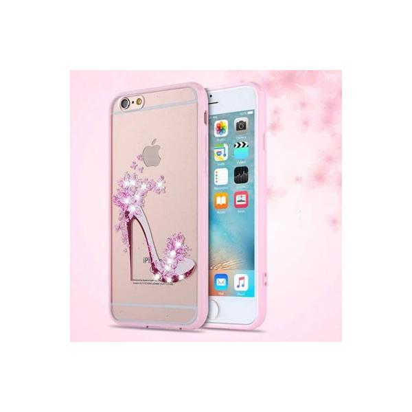 iPhone8ケース iPhone7ケース ラインストーン タトゥー風 クリア