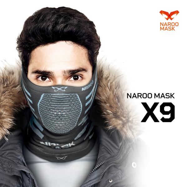 NAROO MASK ナルーマスクX９は、Xシリーズで最も生地の厚さが分厚いマスクです。防塵・防寒・UVカット機能が備わったスポーツマスクです。首元までの長さがあるので、ネックウォーマーとしてもご使用いただけます。 前面の目の粗いフィルター...