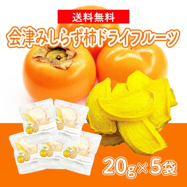 会津みしらず柿ドライフルーツ 20g入5個セット 福島県 会津産 贈り物