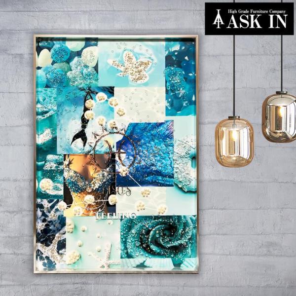 クリスタルアート 今気分 41x61cm 海 魚座 pisces 星座 星 おしゃれ かっこいい キラキラ 絵 絵画 アートパネル アート オフィス サロン アスクイン ASK IN