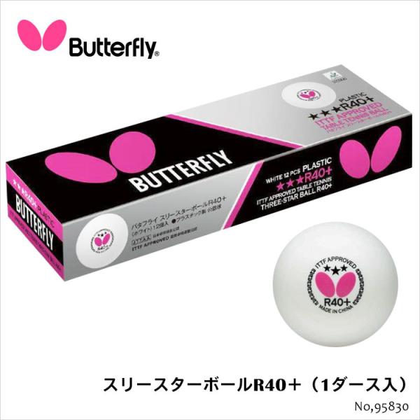 Butterfly 950 スリースターボールr40 1ダース入 バタフライ卓球用品 卓球小物 ボール 耐久性 プラスチックボール スピード バランス Www Emozioniestranieventi It