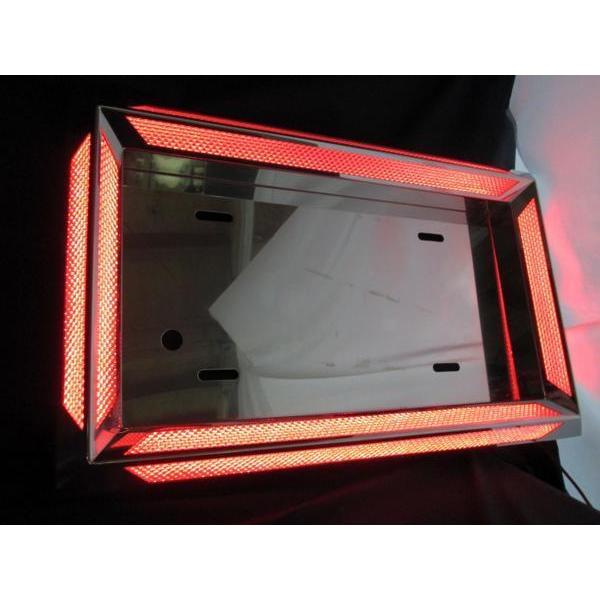 ジェットイノウエ 中型ナンバー枠 LEDテープ式 ツインDX レッド