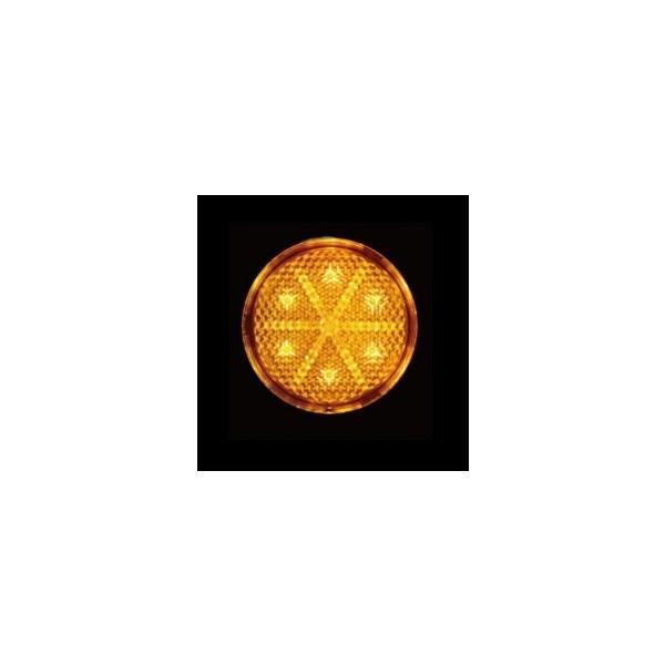 LED丸型リフレクター　NEO　アンバー/アンバー（橙）　24V　（リフレクターランプ）