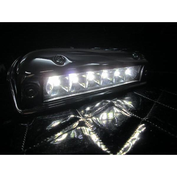 LEDユニット付メッキ路肩灯 オールホワイト（白） 12V/24V共用 1個