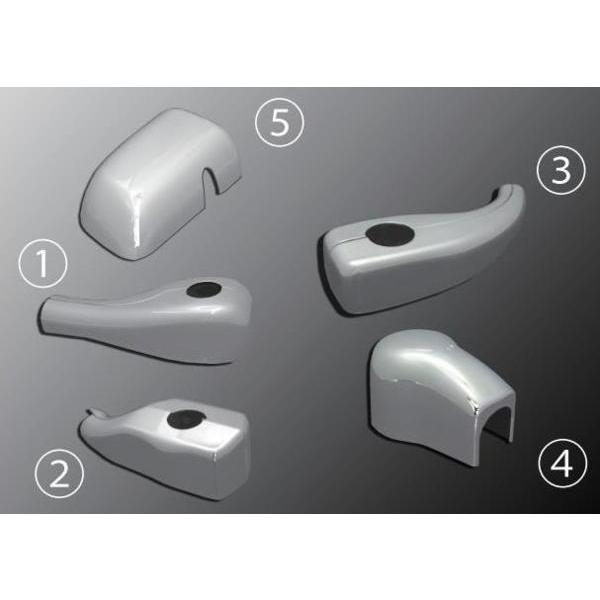 国産メッキミラーステーカバー 5点セット 日野 大型 エアループ