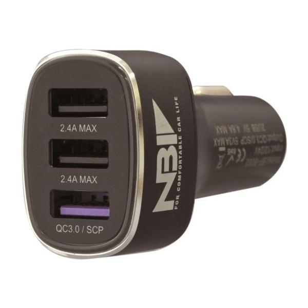 USB3ポートソケット　12V/24V共用　車載用充電器　急速充電機能付き