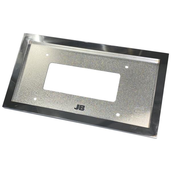 【適合車種】　大型車用【材質】　ABS樹脂/クロームメッキ【サイズ】　横約約493ｍｍ×縦約273ｍｍ×奥行約14mm　フチ部分幅約25ｍｍ