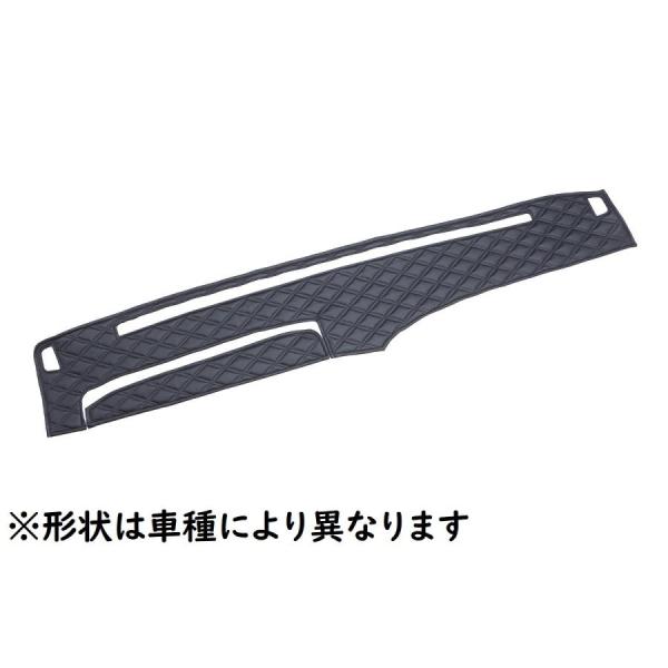 キルトダッシュマット　月光ZEROダブル　マットブラック×黒糸　ふそう　キャンター　ワイド車　H6〜　【納期約1ヵ月】