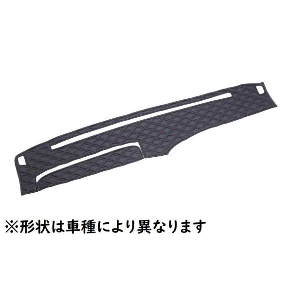 キルトダッシュマット　月光ZEROダブル　マットブラック×赤糸　ふそう　キャンター　標準車　H5.11〜　【納期約1ヵ月】