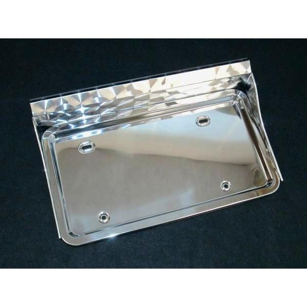 大型ナンバー枠 Part1 ウロコバイザー付 ステンレス :oogata-part1