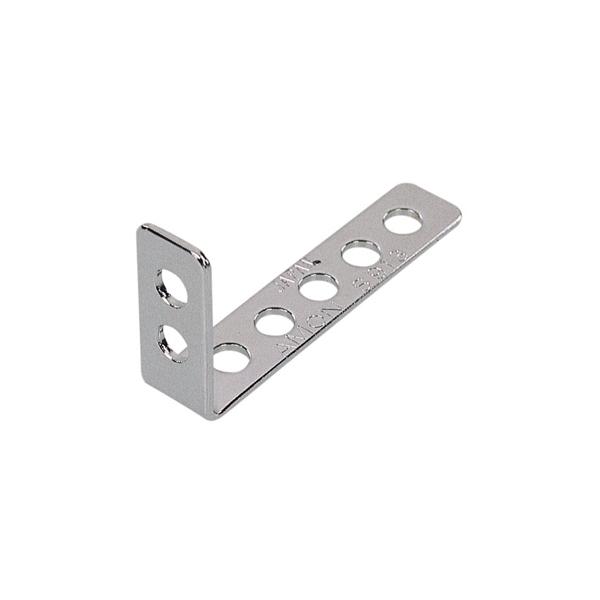 取付金具　L字　15×70×35mm　穴径7mm　スチール/クロームメッキ　様々な用途で使える！（No.S913）
