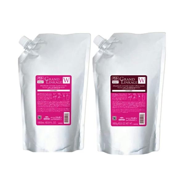 ミルボン　グランドリンケージ　W　ウィローリュクス　シャンプー　1800ml & ウィローリュクス　トリートメント　1800g　詰め替え　セット　美容室  GL