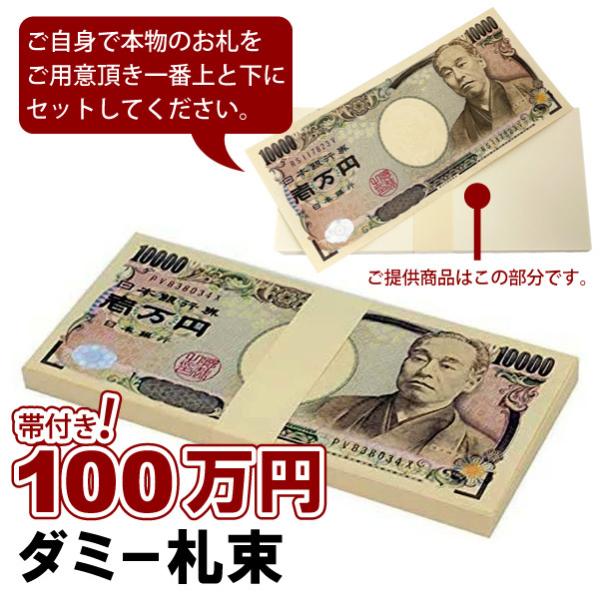 100万円 ダミー 札束 箱付き 帯封付き パーティーグッズ