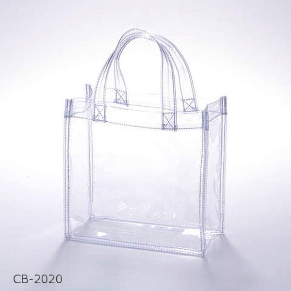 透明ビニールバッグ CB−2020 W200×D100×H200mm 手荷物検査 セキュリティバッグ トートバッグ ハンドバッグ プール レディース