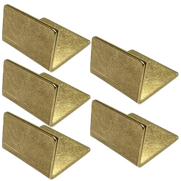 アンティーク調 真鍮 カードスタンド ミニ 5個セット ブラス 名刺 ポストカード 立て BRASS ステーショナリー メモスタンド しんちゅう おしゃれ レトロ