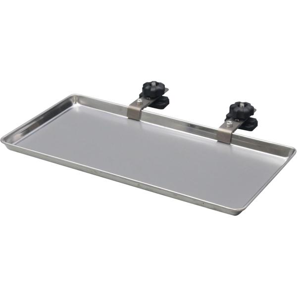 エサ箱やカウンターなど、手元に必要な小物を全て置いてもスペースに余裕があるステンレス製の浅型トレイです。ステンレス製なので錆びにくく、浅型なので小物の取り出しもストレス無し！レールの中心に設置可能なので、作業効率もUPします。磁石が付くため...
