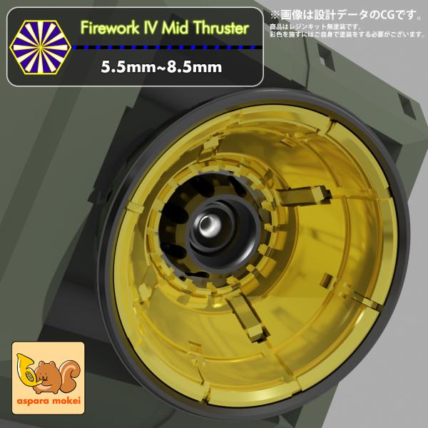 [Release date: February 11, 2025]火花IVに新たなバリエーションが追加されましたノーマルとショートの中間の高さとなるミッドスラスターです火花IV独自のギミックとしてバーニア内部中央ノズルに市販レンズを嵌め込む...