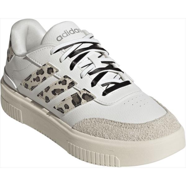 [adidas]アディダス レディーススニーカー コートブロック (KI2642) コアホワイト/クリスタルリネン/コアブラック[取寄商品]