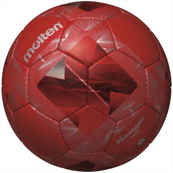 [molten]モルテン サッカーボール 検定4号球 ヴァンタッジオ3000 (F4N3000-RR)メタリックレッド/レッド[取寄商品]