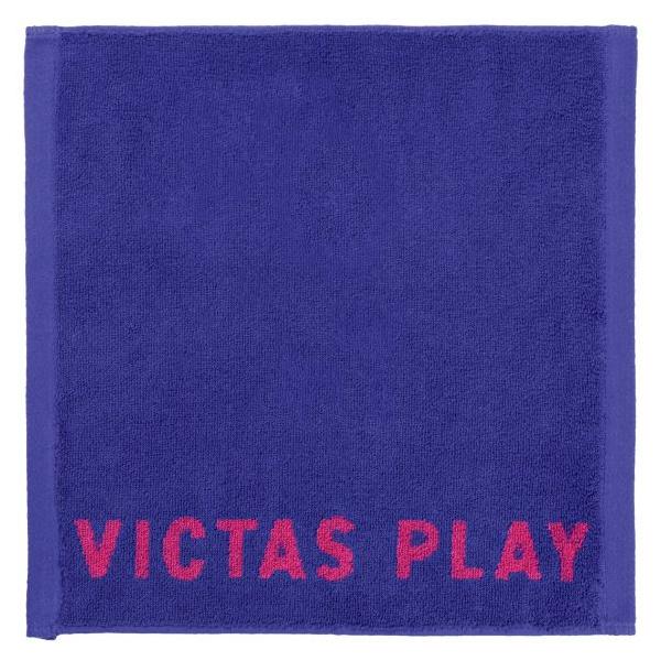 【1点までメール便可】 [VICTAS]ヴィクタス バイカラーテキストロゴハンドタオル (692301)(8100) バイオレット[取寄商品]