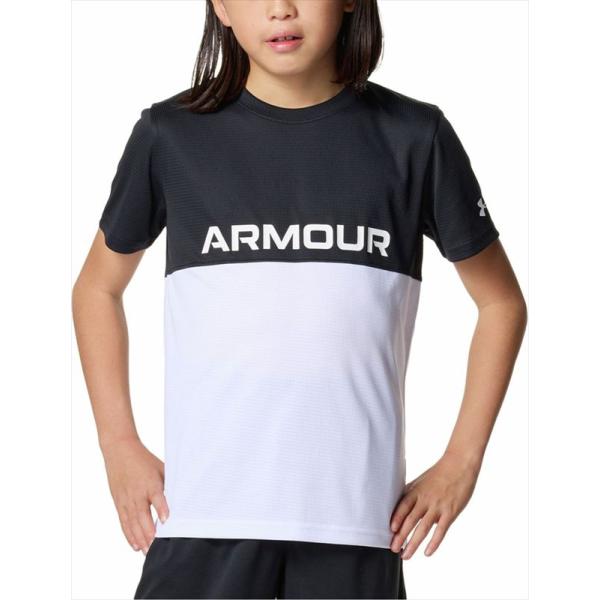 [UNDER ARMOUR]アンダーアーマー UA テック カラーブロック Tシャツ＆ショーツセット (6001343)(001) ブラック/ホワイト/ホワイト[取寄商品]