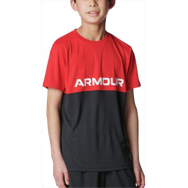 [UNDER ARMOUR]アンダーアーマー UA テック カラーブロック Tシャツ＆ショーツセット (6001343)(600) レッド/ブラック/ホワイト[取寄商品]