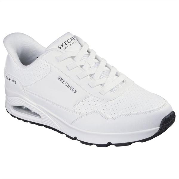 [SKECHERS]スケッチャーズ メンズスリップインズシューズ UNO-BANKSIA LUXE (183023W)(WHT) ホワイト