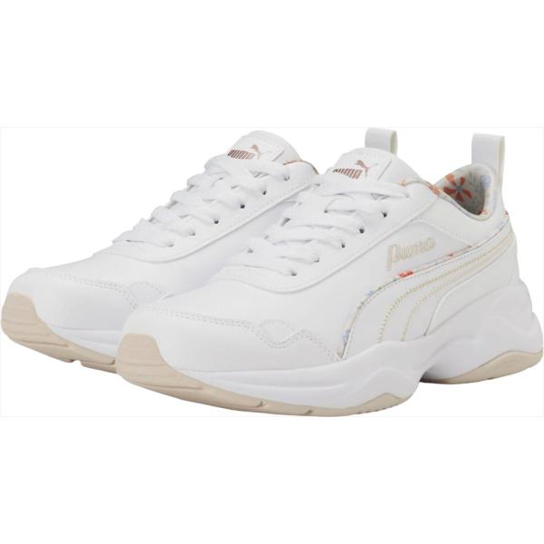 [puma]プーマレディーススニーカー シリア モード フラワー (407398)(01) プーマホワイト-アルパインスノー