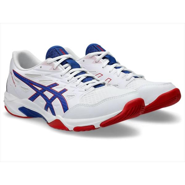 asics アシックス GEL-ROCKET 11 WHITE/ASICS BLUE 22.5 1073A065 105 | スポーツ ウェア 靴 シューズ スニーカー クッション性 柔軟性 ローカット 屋内スポーツ インドアスポーツ トレーニング 練習 ASICS（アシックス） 男女兼用バレーボールシューズ GEL-ROCKET 11