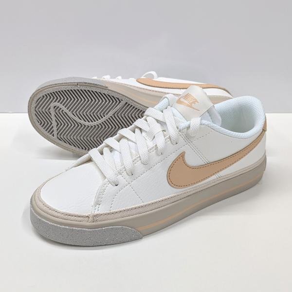 [NIKE]ナイキ レディーススニーカー ナイキ コート レガシー ネクスト ネイチャー (DH3161112) セイル/ホワイト オニキス-サンドドリフト